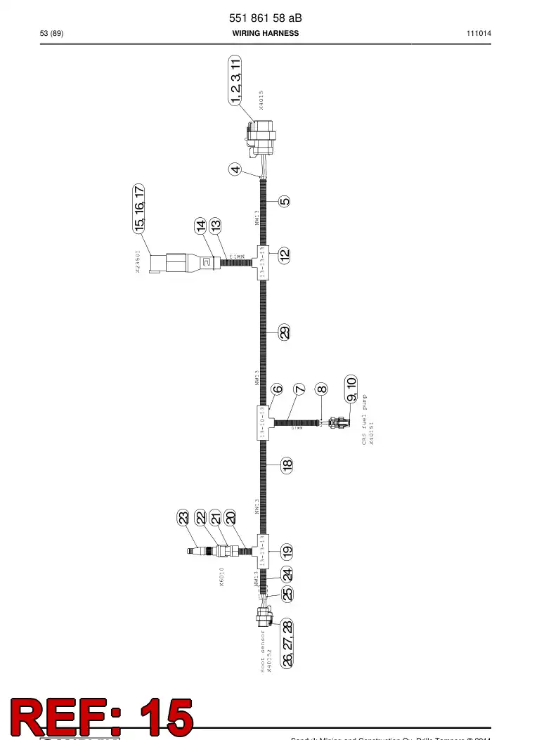 55193283 551 932 83 Connector - Sandvik Technical Drawing