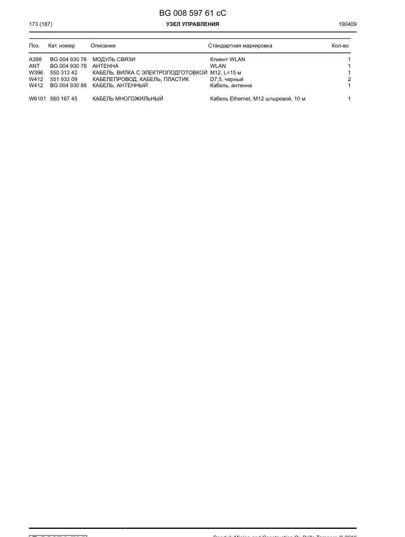 55193309 551 933 09 Plastic conduits for cable - Sandvik Technical Drawing