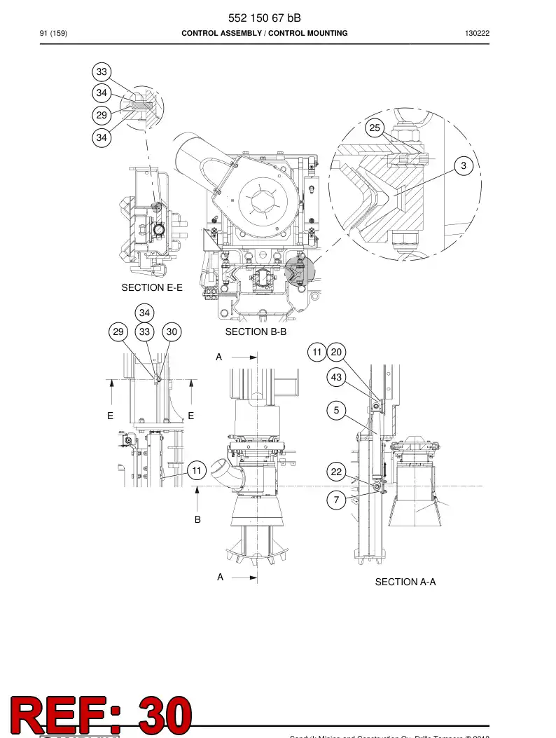 55193581a 551 935 81a Shaft - Sandvik Technical Drawing