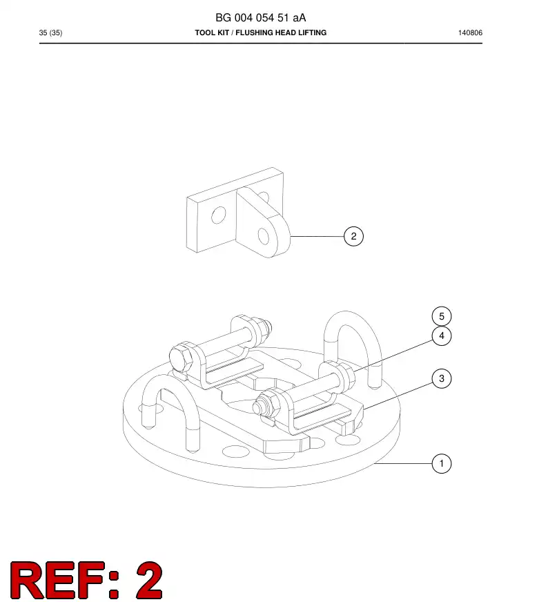 55193598 551 935 98 Lifting bail - Sandvik Technical Drawing
