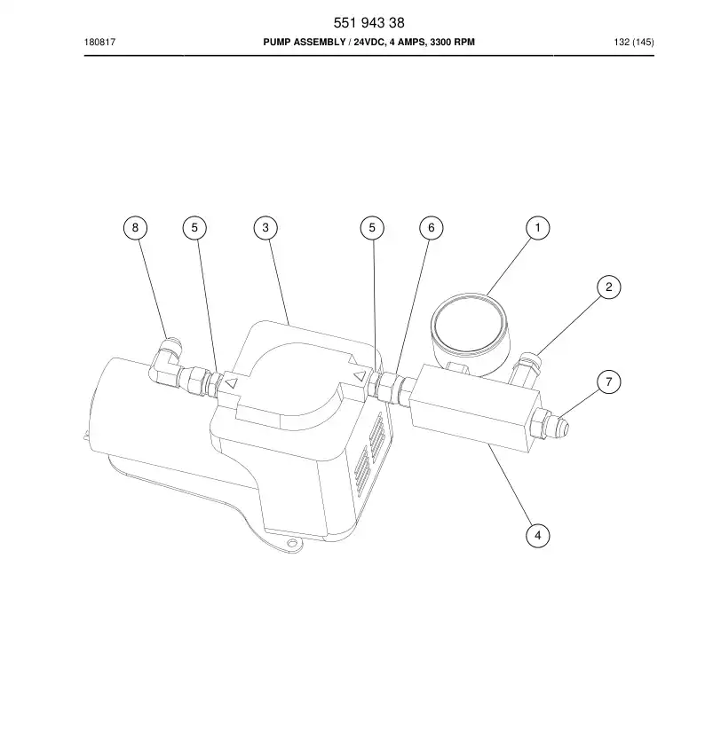 55193872 551 938 72 Gauge, Pressure - Sandvik Technical Drawing