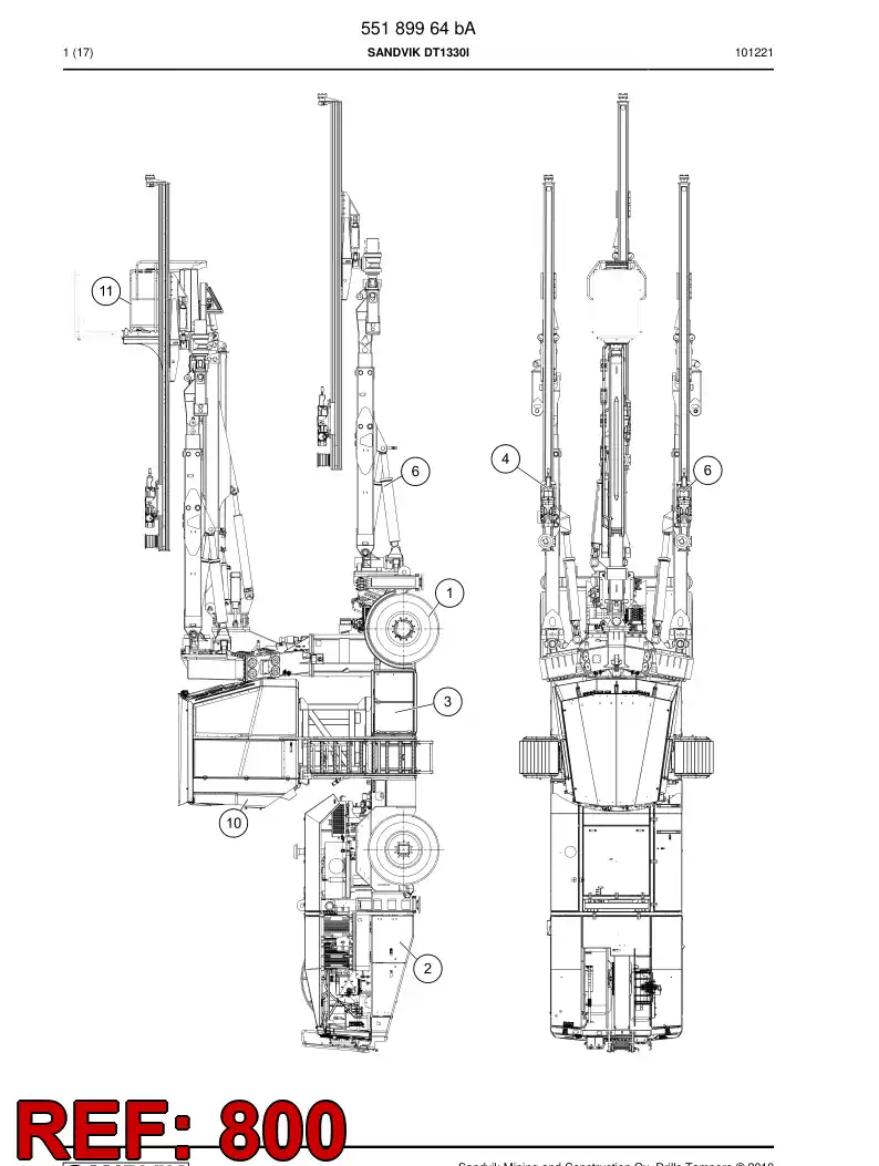 55193920 551 939 20 Diagram - Sandvik Technical Drawing