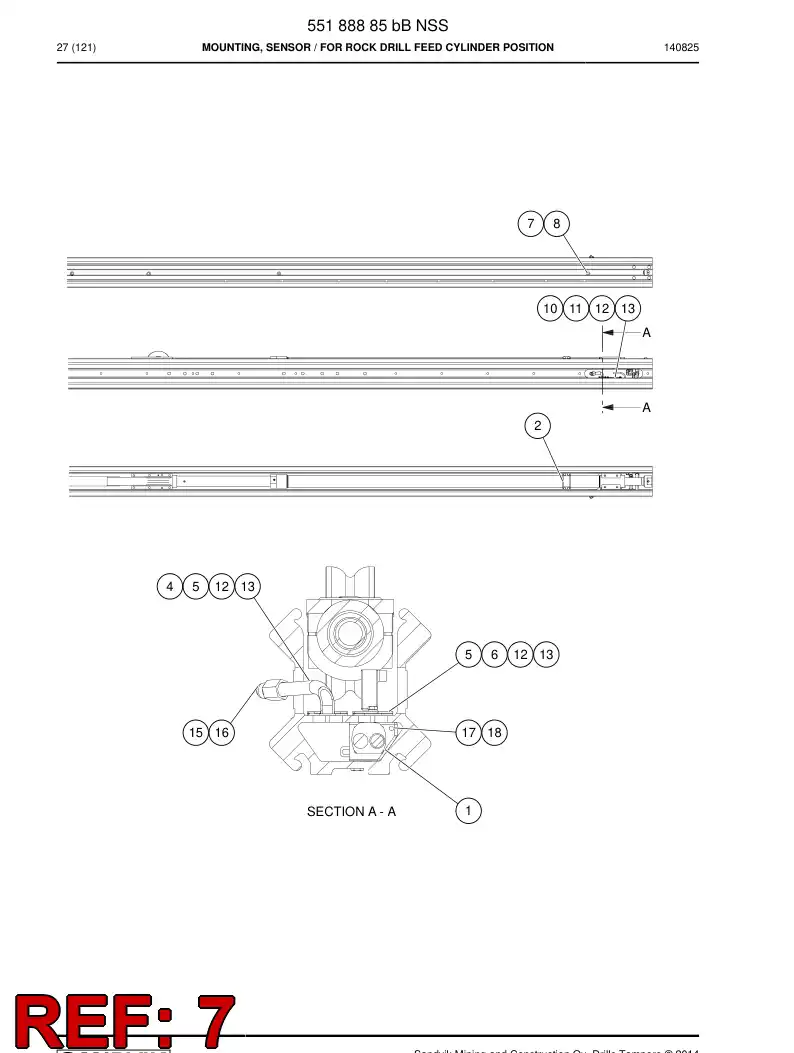 55193921 551 939 21 Hexagon head screw - Sandvik Technical Drawing