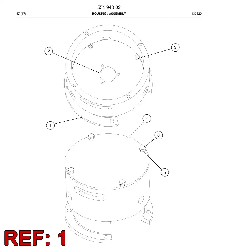 55194003b 551 940 03b Housing - Sandvik Technical Drawing