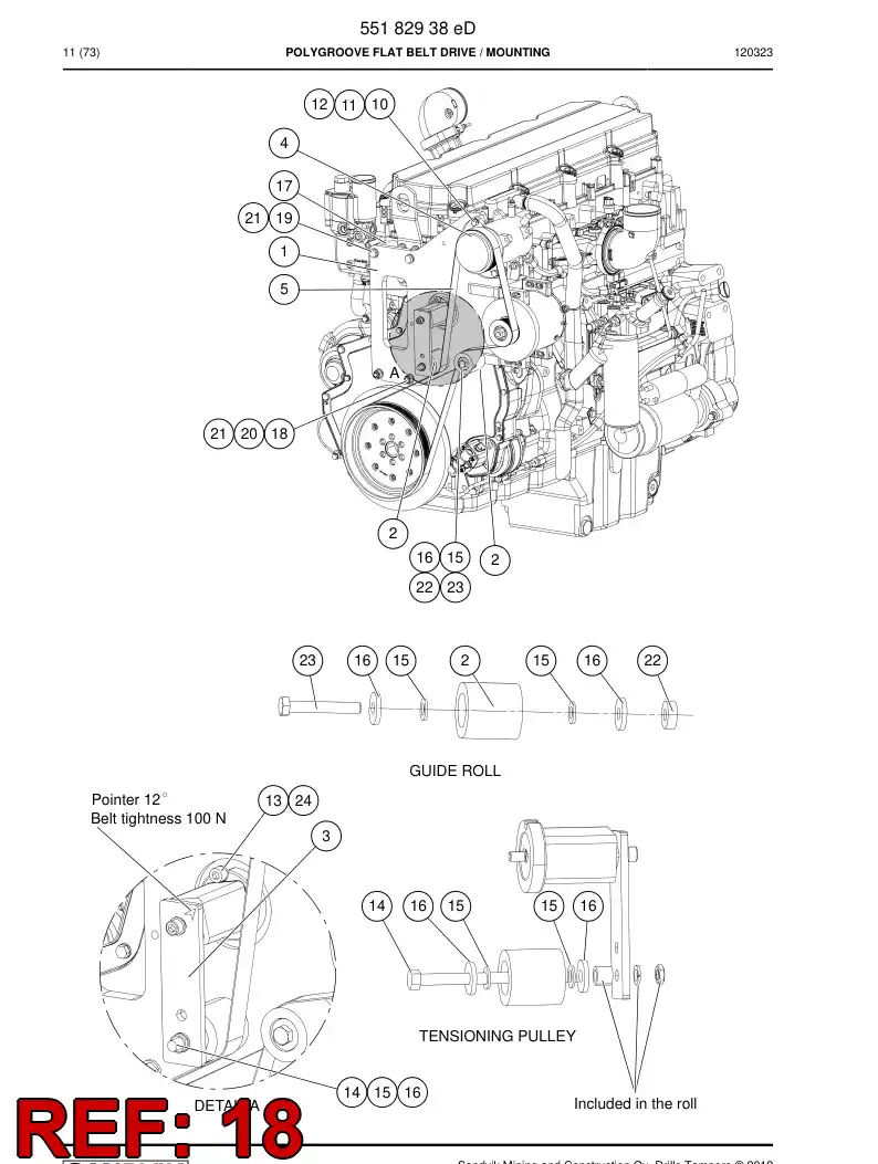 55194034 551 940 34 Stud - Sandvik Technical Drawing
