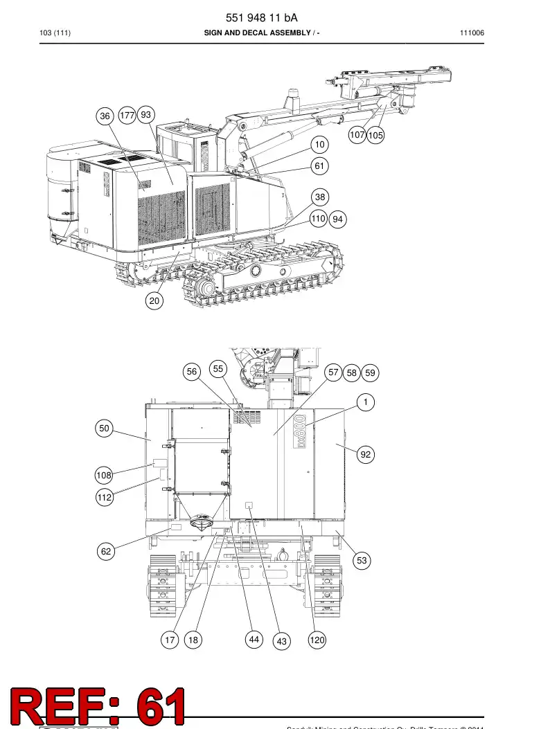 551 940 64 Label, Instruction - drawing
