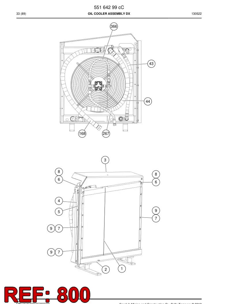 55194126e 551 941 26e HOSE SET - Sandvik Technical Drawing