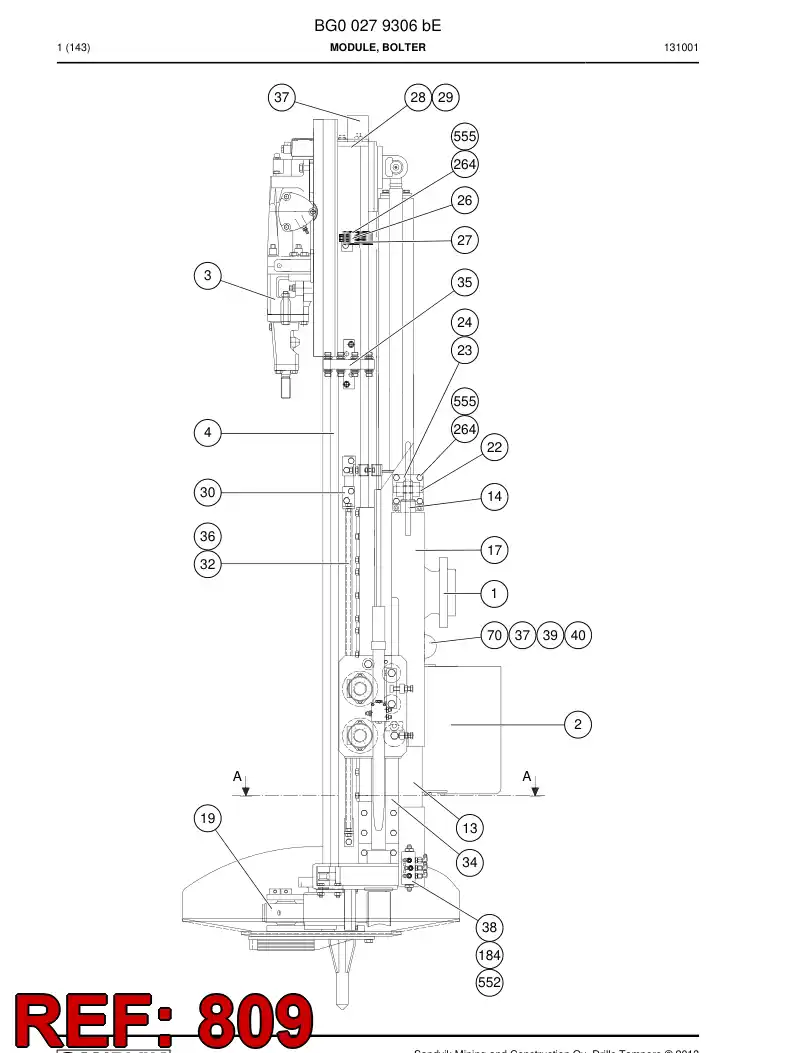 55194171c 551 941 71c Hosing Set - Sandvik Technical Drawing