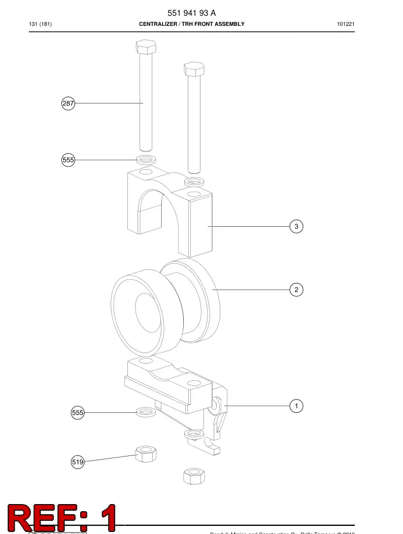 55194196 551 941 96 BRACKET - Sandvik Technical Drawing