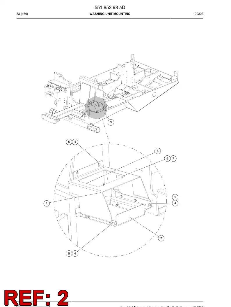 55194209 551 942 09 Plate - Sandvik Technical Drawing