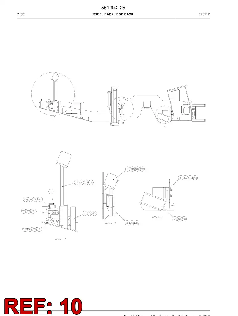 55194234 551 942 34 Bracket - Sandvik Technical Drawing