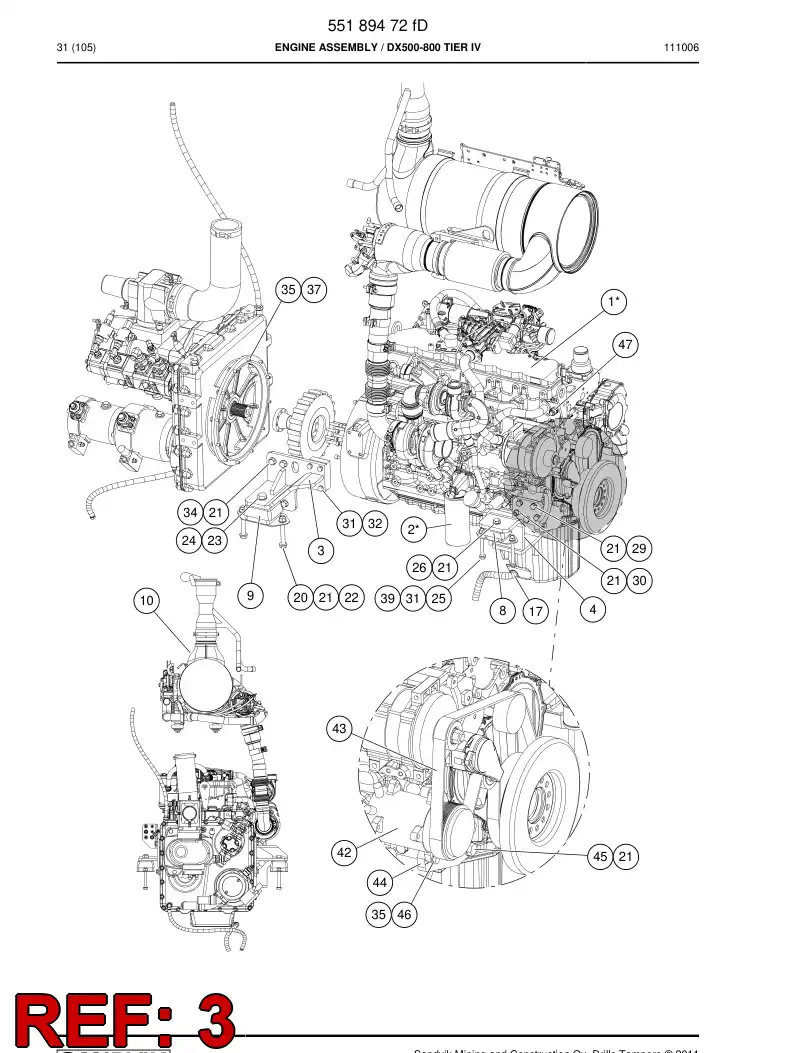 55194279 551 942 79 Supporting block - Sandvik Technical Drawing