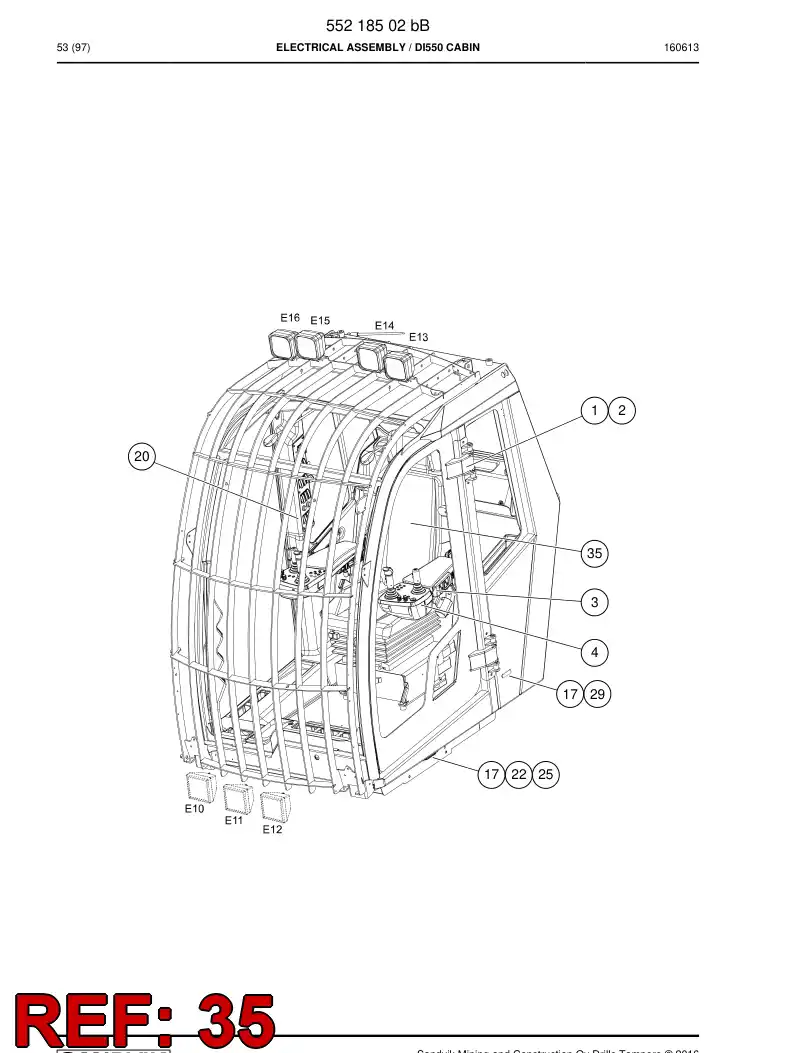 55194283a 551 942 83a Decal - Sandvik Technical Drawing