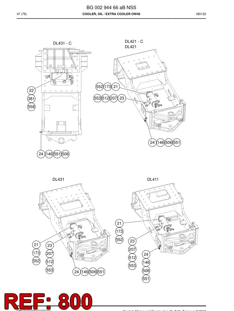 55194347c 551 943 47c Hosing Set - Sandvik Technical Drawing