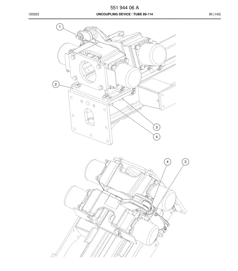 55194406 551 944 06 UNCOUPLING DEVICE - Sandvik Technical Drawing