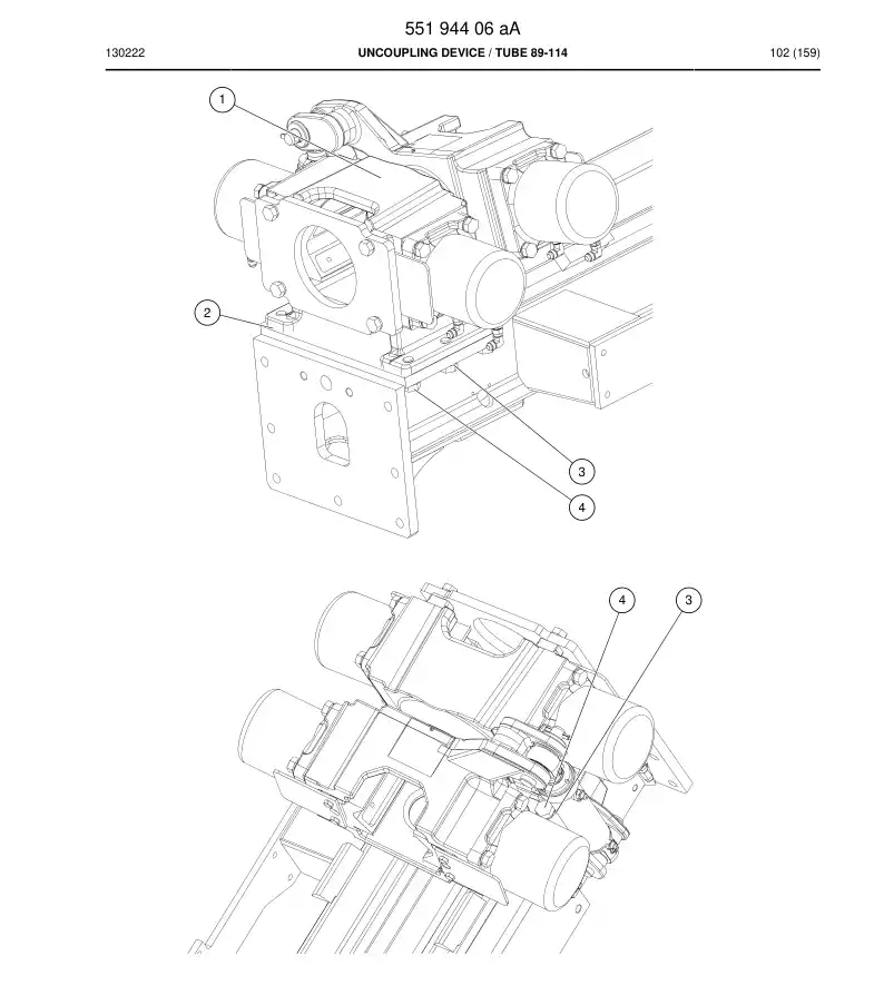 55194406a 551 944 06a Uncoupling device - Sandvik Technical Drawing