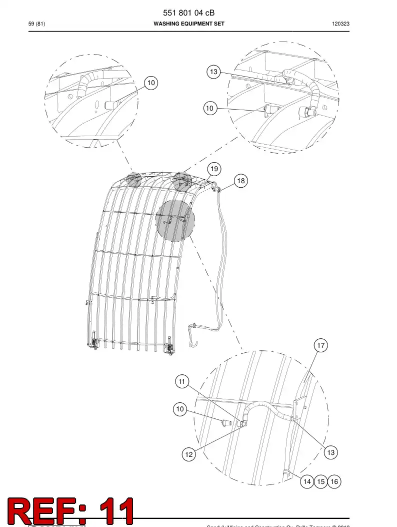 55194488 551 944 88 Nut - Sandvik Technical Drawing