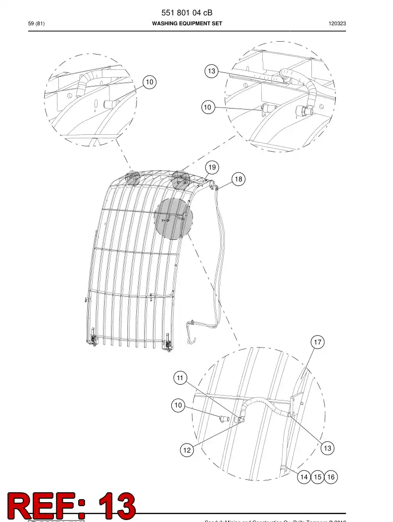 55194507 551 945 07 Connector - Sandvik Technical Drawing