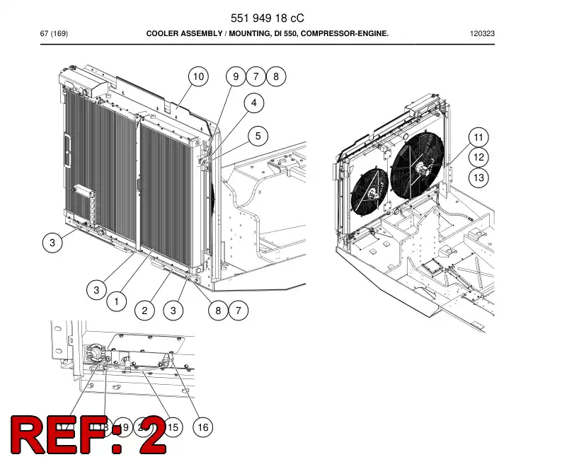 55194519 551 945 19 Supporting block - Sandvik Technical Drawing