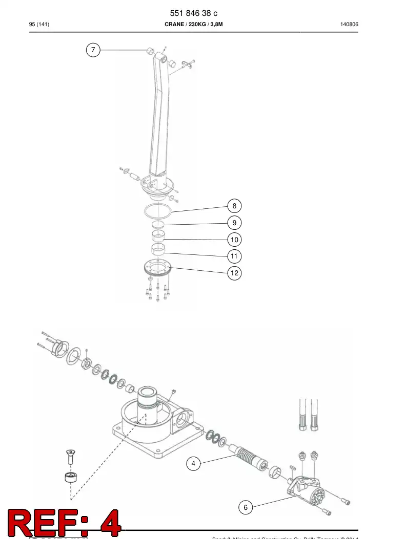55194544 551 945 44 Screw - Sandvik Technical Drawing