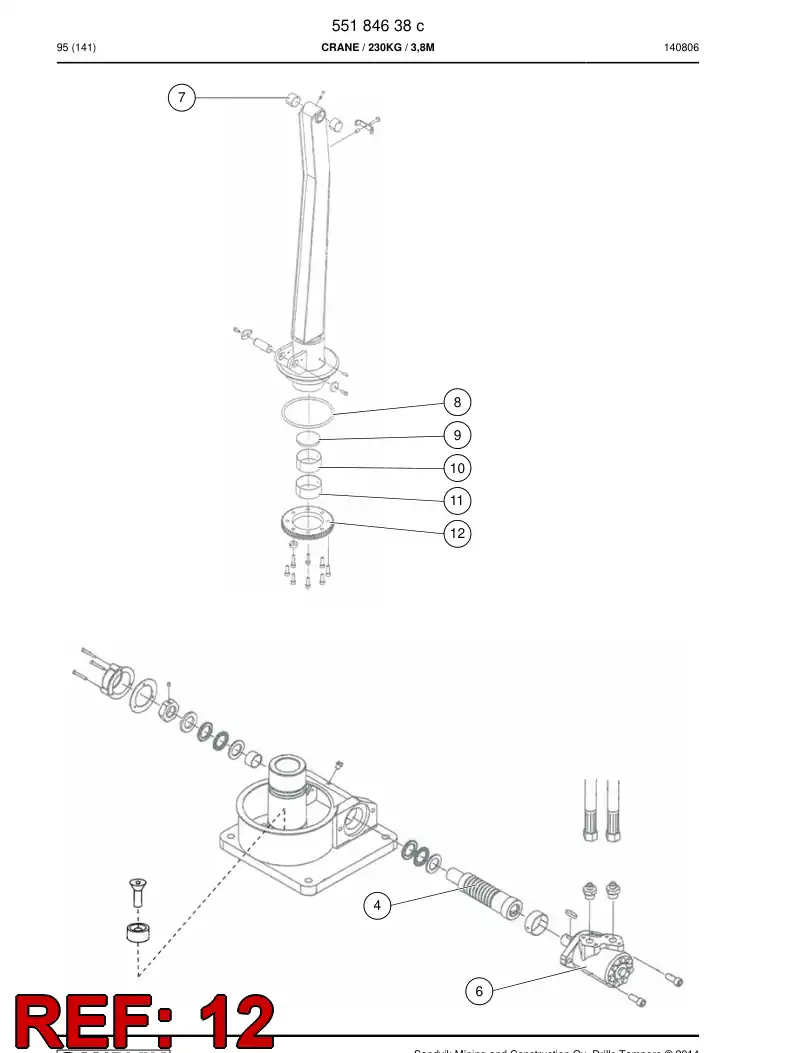 55194567 551 945 67 Gear - Sandvik Technical Drawing