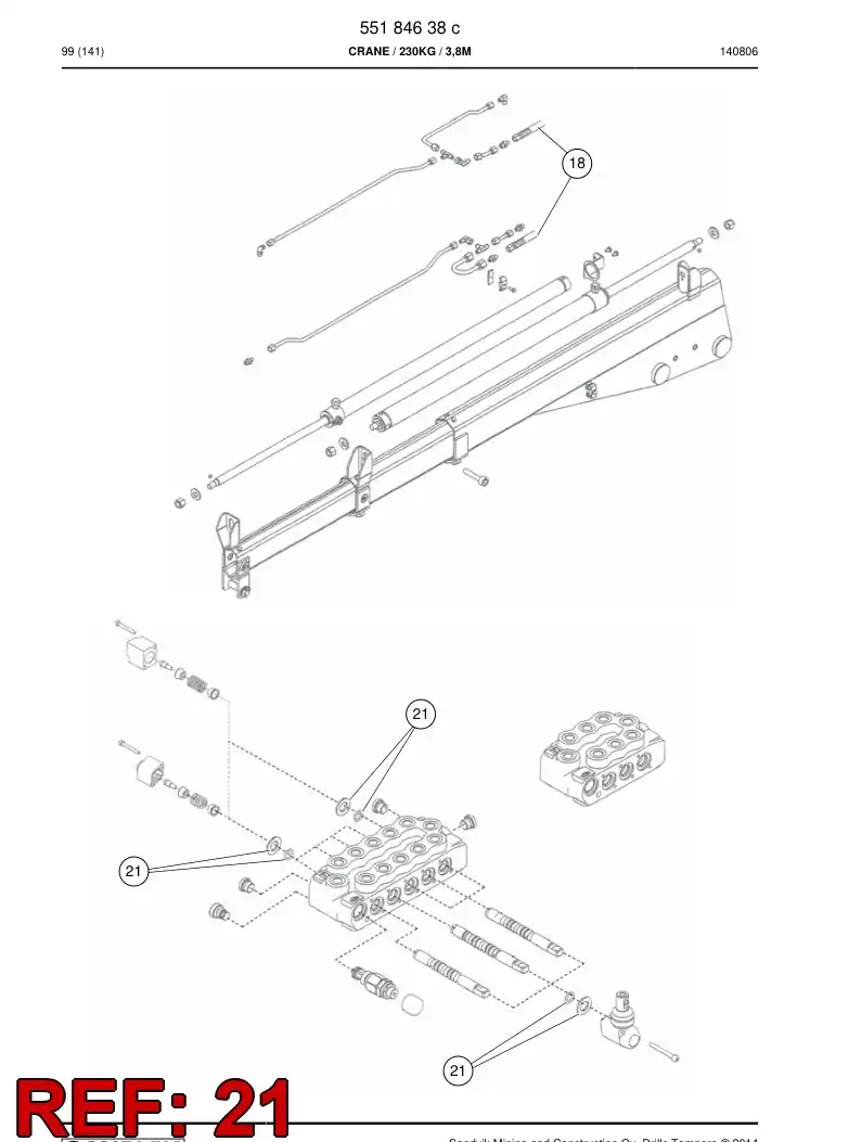 55194591 551 945 91 Seal - Sandvik Technical Drawing