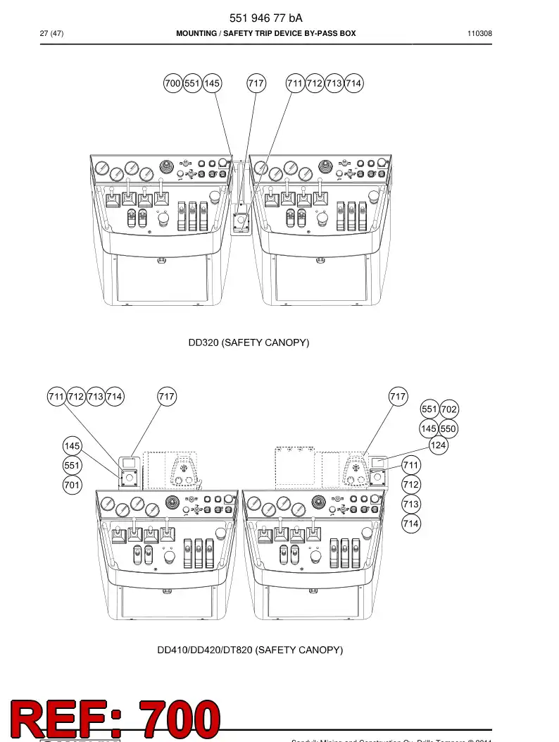 55194618 551 946 18 Bracket - Sandvik Technical Drawing