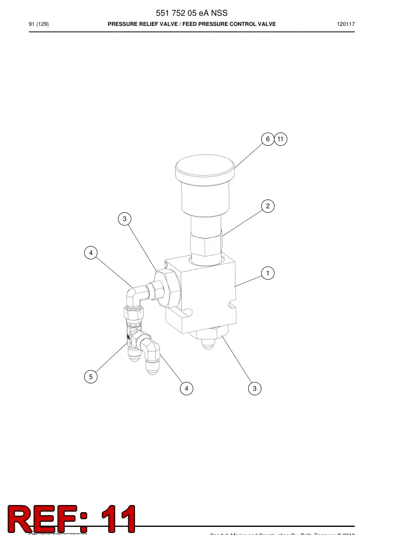 55194641 551 946 41 Limit bushing - Sandvik Technical Drawing