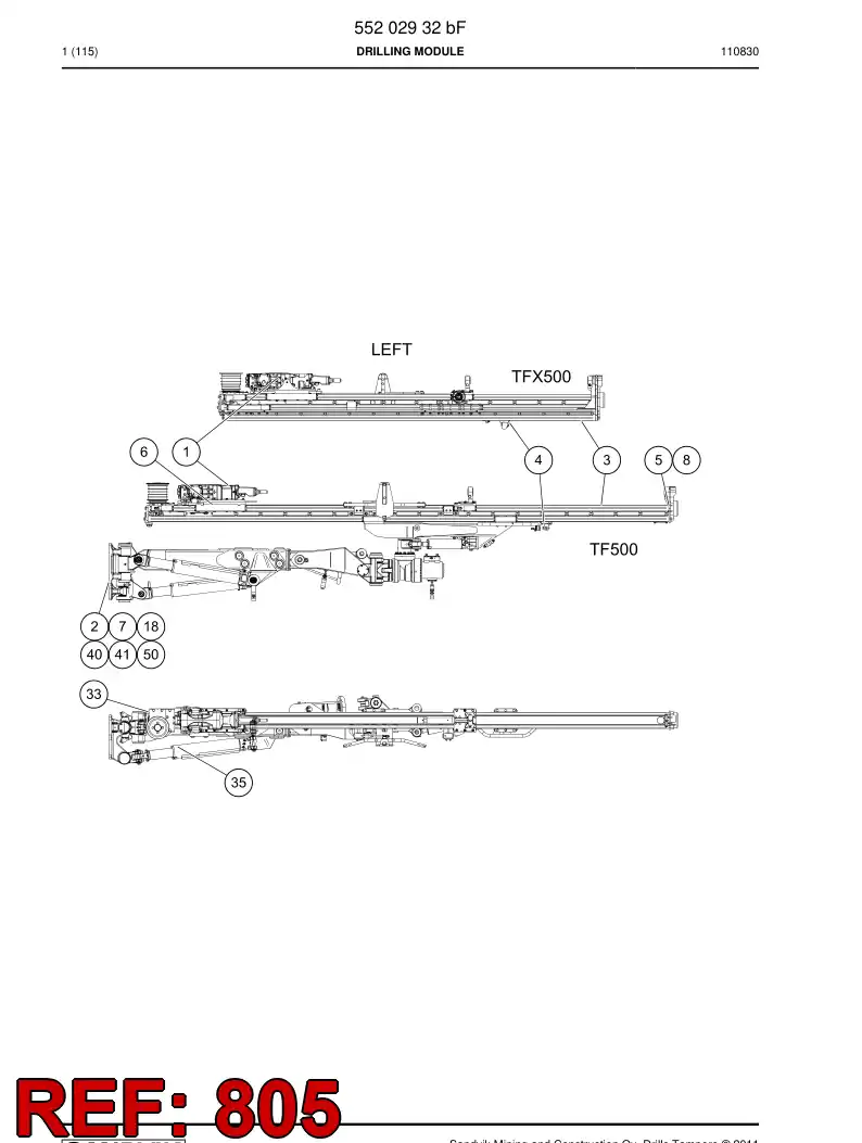 55194899 551 948 99 Hosing - Sandvik Technical Drawing