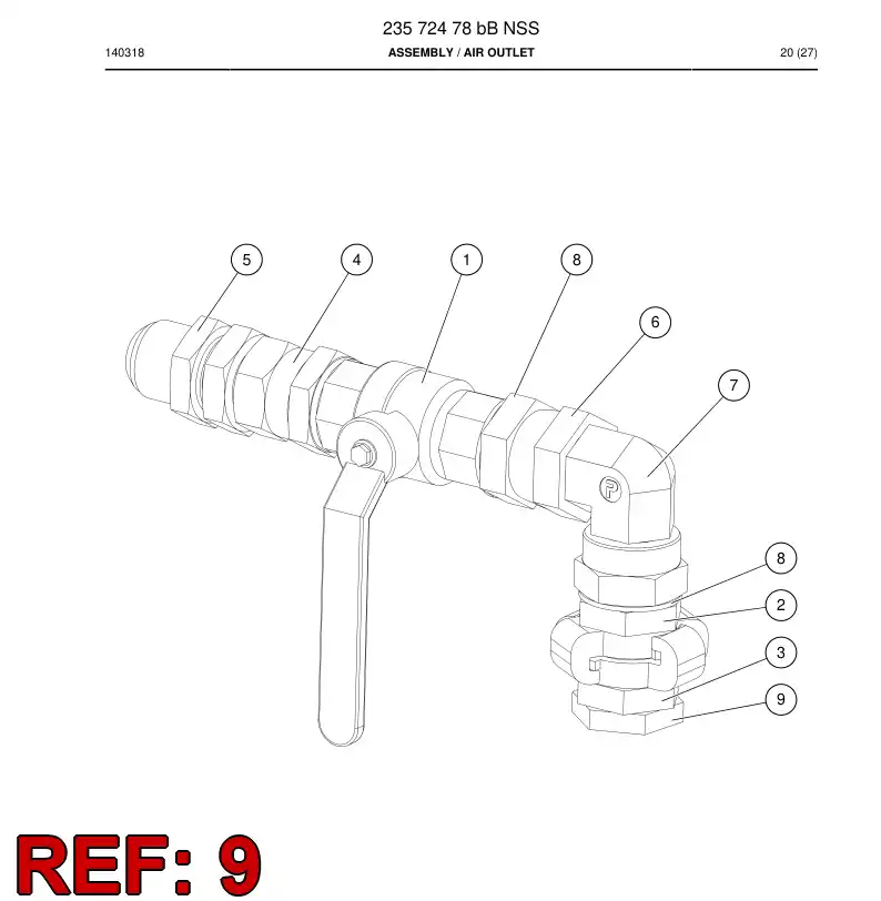55194928 551 949 28 Plug - Sandvik Technical Drawing