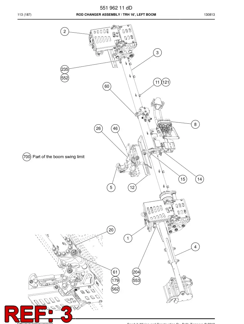 55194982a 551 949 82a Pipe - Sandvik Technical Drawing