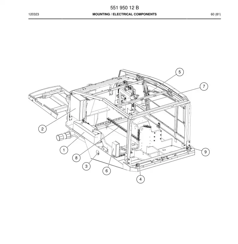 55195012 551 950 12 Mounting - Sandvik Technical Drawing