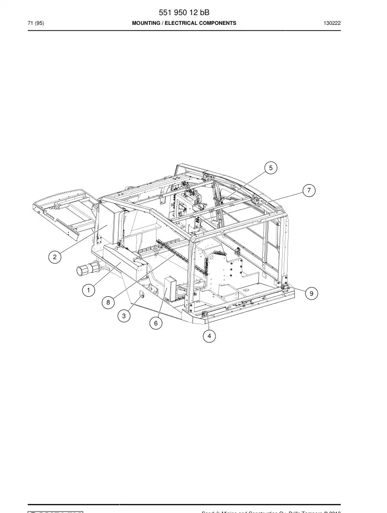 55195012b 551 950 12b Mounting - Sandvik Technical Drawing