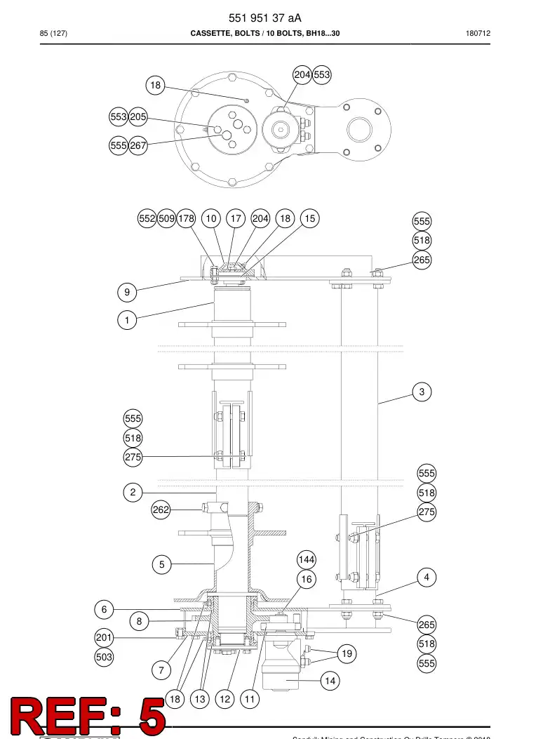 55195146 551 951 46 Plate, End - Sandvik Technical Drawing
