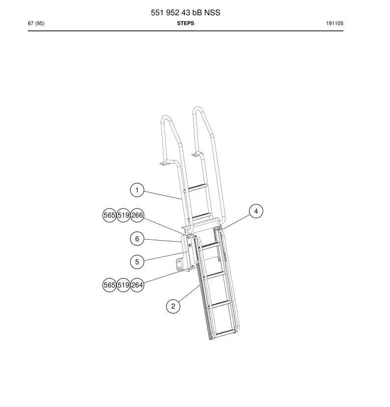 55195243b 551 952 43b Steps - Sandvik Technical Drawing