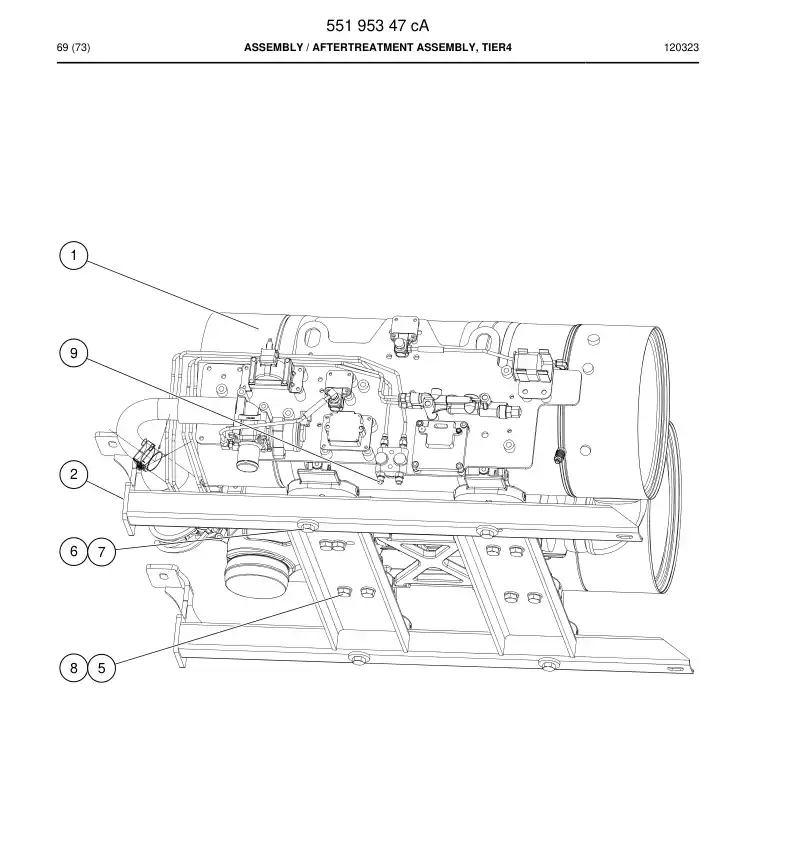 55195346 551 953 46 Filter assembly - Sandvik Technical Drawing