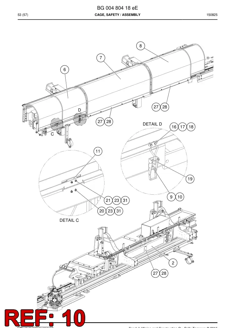 55195506 551 955 06 Latch - Sandvik Technical Drawing