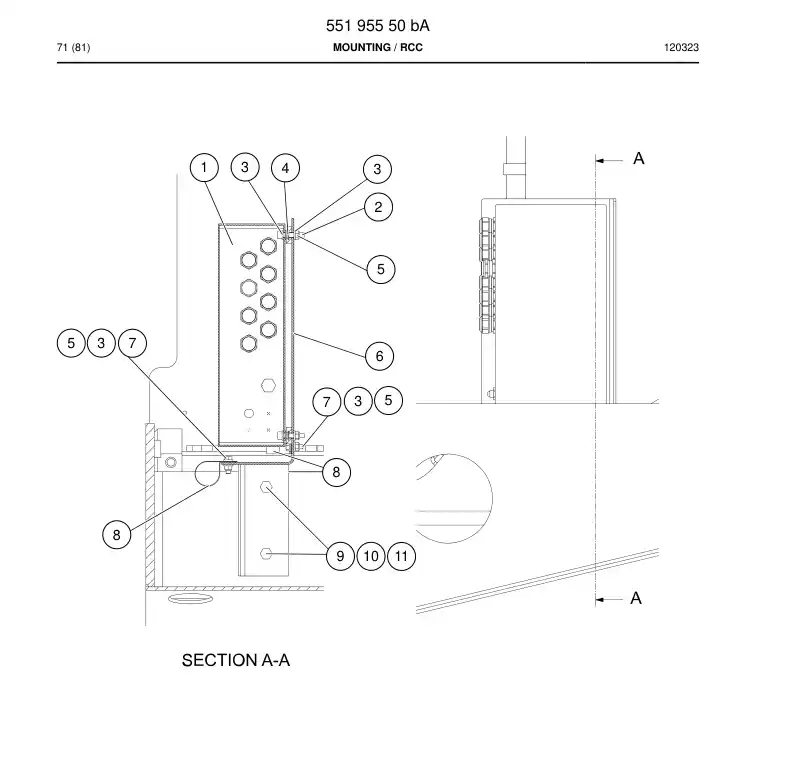 55195550c 551 955 50c Mounting - Sandvik Technical Drawing