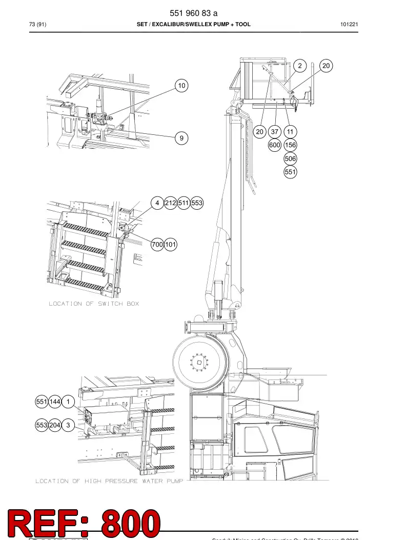 55195578a 551 955 78a HOSING - Sandvik Technical Drawing