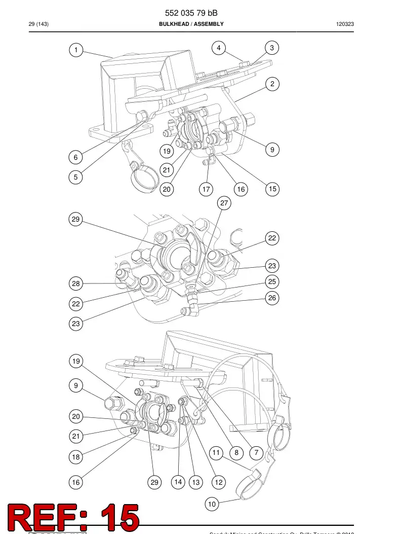 55195592 551 955 92 Adapter - Sandvik Technical Drawing