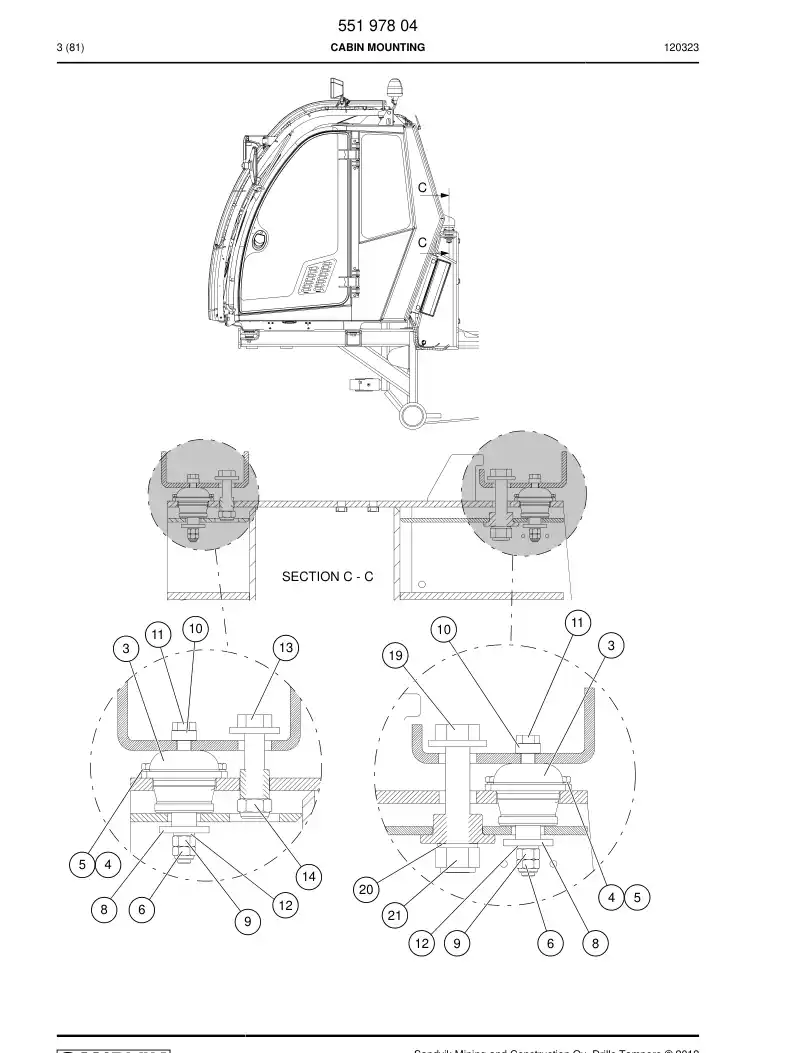 55195610a 551 956 10a Screw - Sandvik Technical Drawing