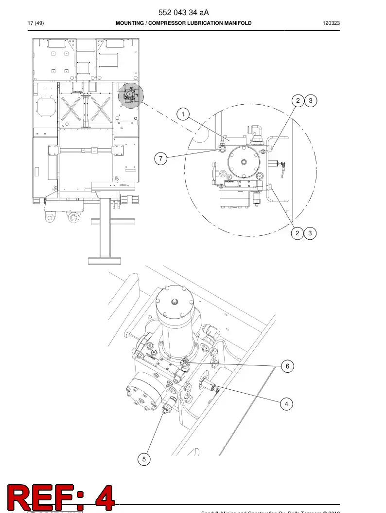 55195643 551 956 43 Sensor - Sandvik Technical Drawing