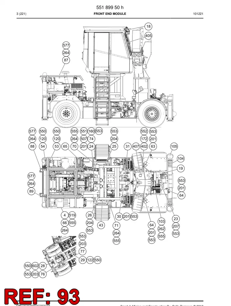 55195758 551 957 58 Mounting plate - Sandvik Technical Drawing