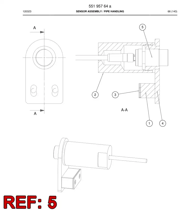 55195775a 551 957 75a Switch, Proximity, Inductive - Sandvik Technical Drawing