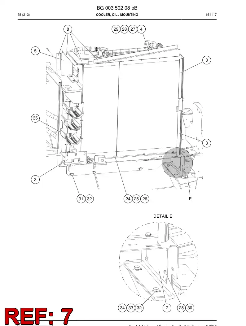55195823 551 958 23 Plate - Sandvik Technical Drawing