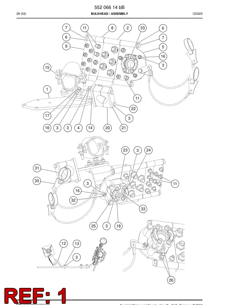 55195830 551 958 30 Bracket - Sandvik Technical Drawing