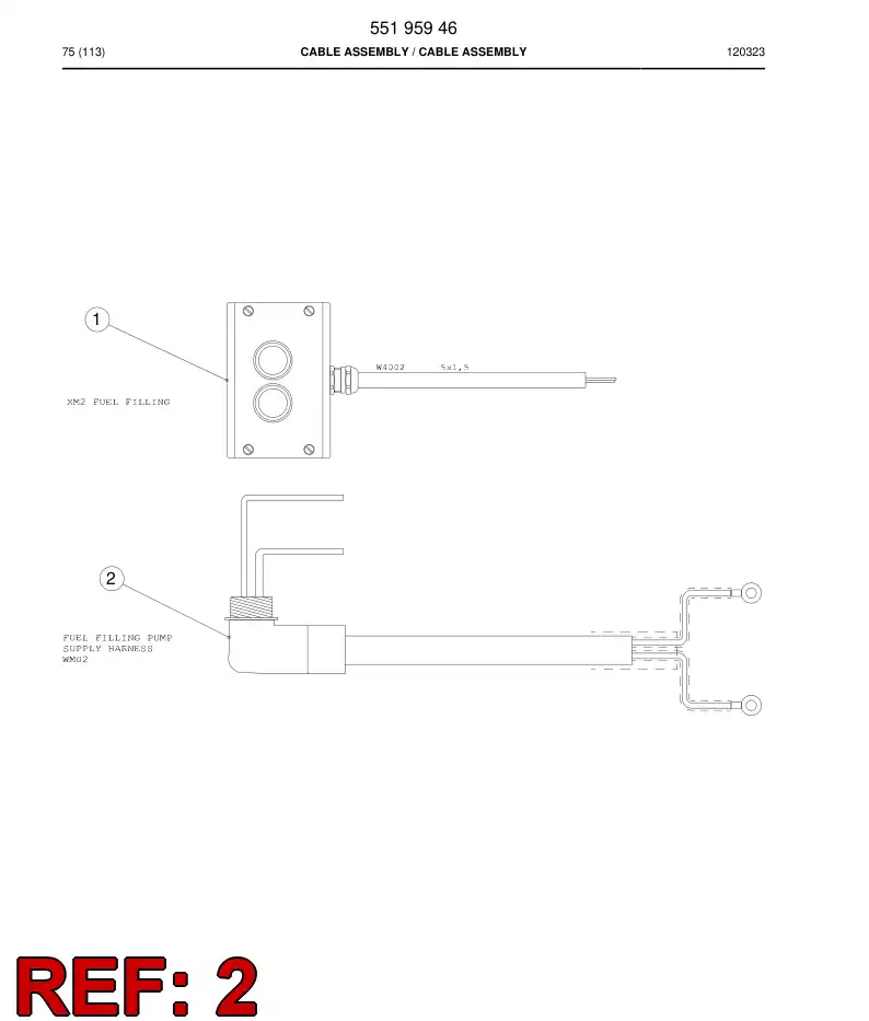 55195870 551 958 70 Wiring Kit - Sandvik Technical Drawing