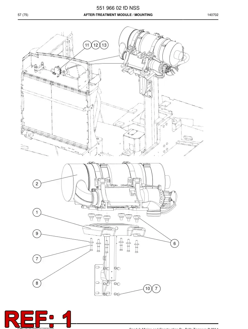 55195909a 551 959 09a Bracket - Sandvik Technical Drawing