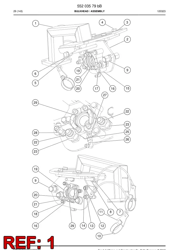 55195926 551 959 26 Bracket - Sandvik Technical Drawing