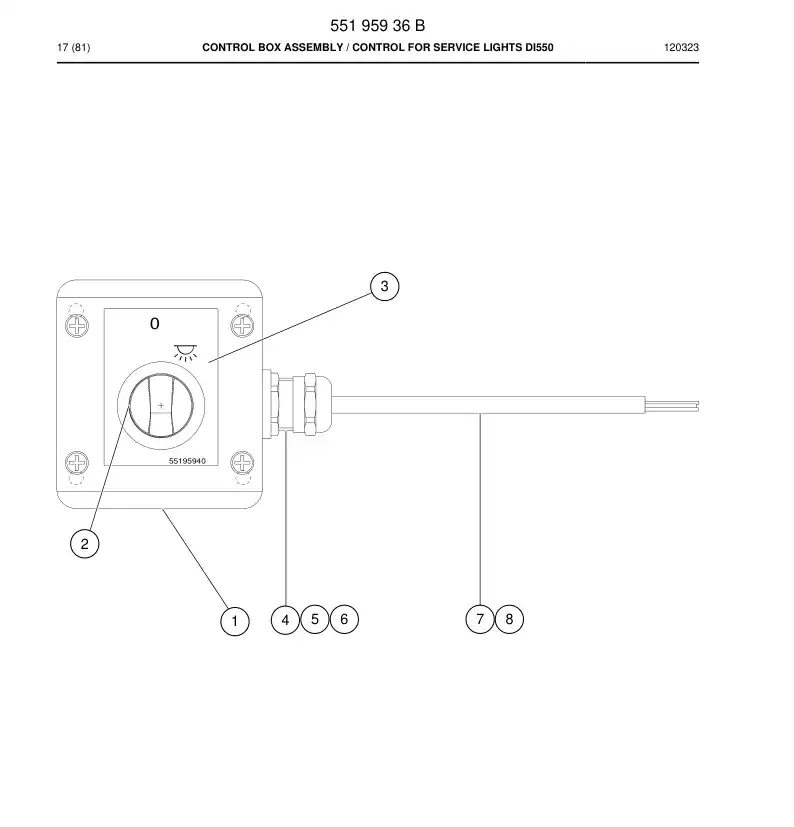 55195940 551 959 40 Sign - Sandvik Technical Drawing